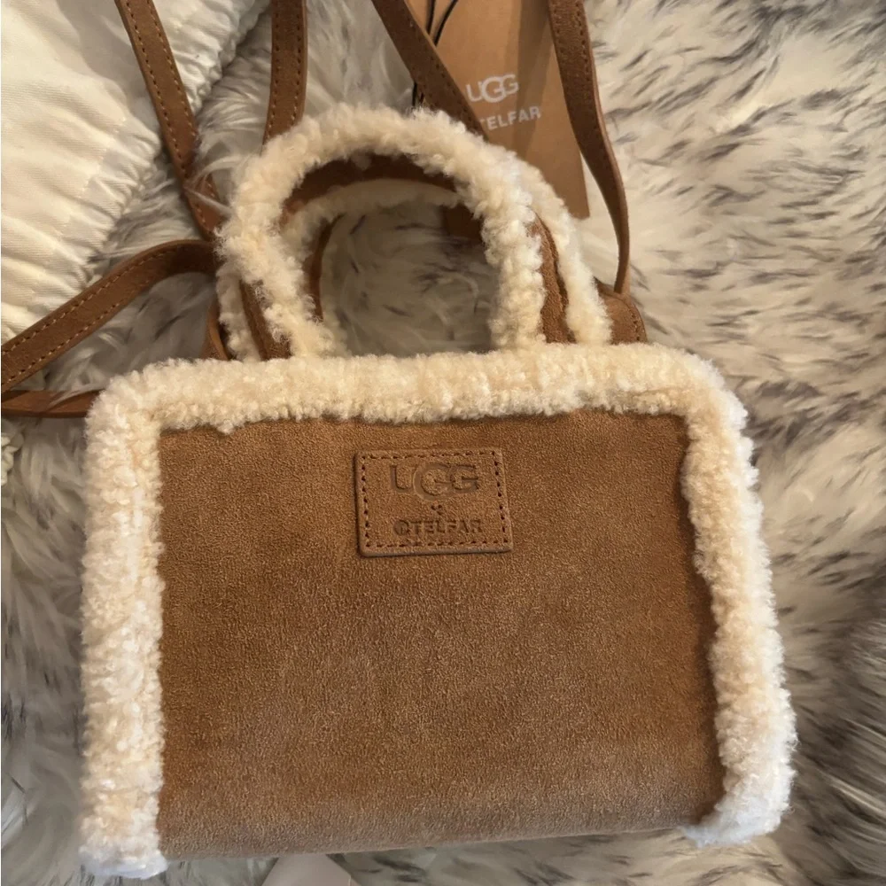 Telfar x UGG Women's Small shearling Shopper - Roasted chestnut - Picture 2 of 6